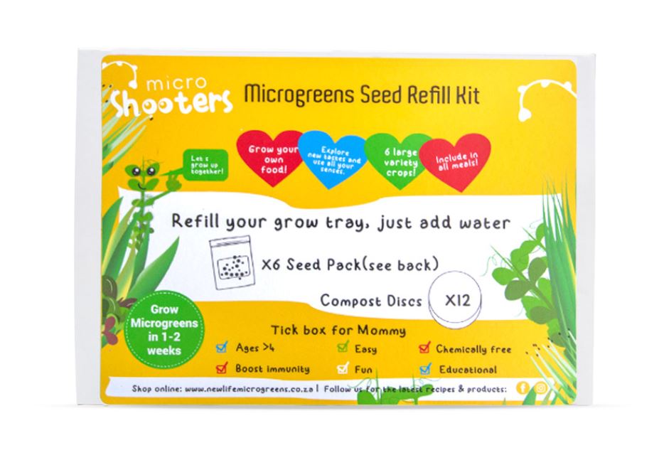 Micro Shooters KIDS Refill Kit – 6 Variety Seed & Soil to Resow
